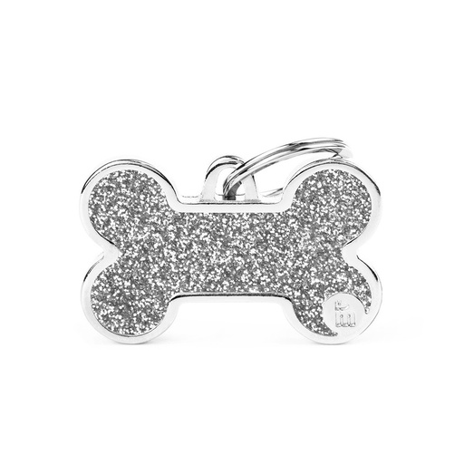 MY FAMILY TAG SHINE BONE GLITTER XL
