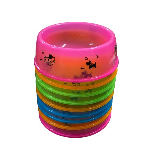 PLATO PLASTICO PARA MASCOTA VARIOS COLORES