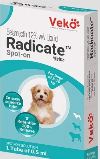 PIPETA ANTIPULGAS RADICATE (SELEMECTINA) SPOT ON FOR DOGS 