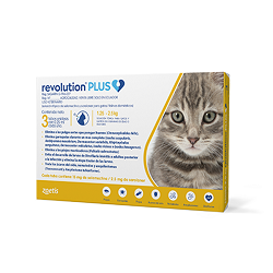 [FR12] PIPETA ANTIPULGAS REVOLUTION PLUS PARA GATOS 2.5KG x 1 UNIDAD