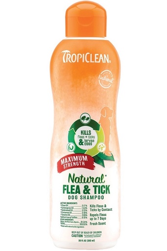[520257] TROPICLEAN SHAMPOO NATURAL FLEA AND TICK 