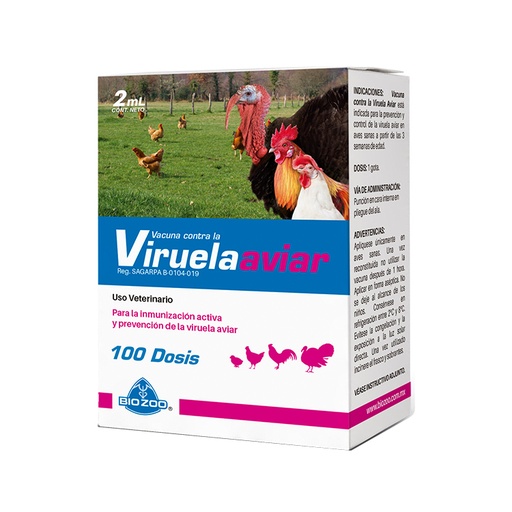 VACUNA VIRUELA AVIAR 50 DOSIS (BIO ZOO)