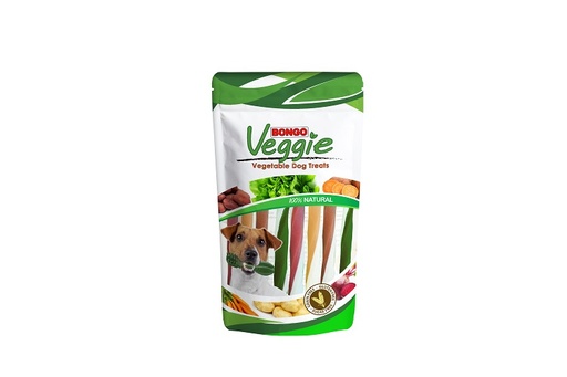 [7607] VEGGIE VEGETABLE BONGO DOG TREATS TWIST STICK CHURRO