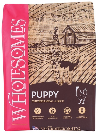 WHOLESOMES CHICKEN MEAL & RICE PUPPY 7.5 KG