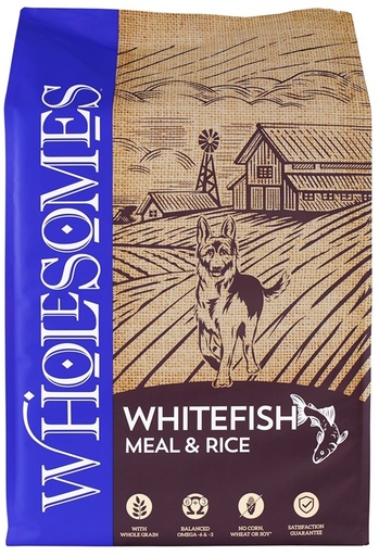 CONCENTRADO PARA PERRO WHOLESOMES WHITE FISH MEAL AND RICE 18.14 KG