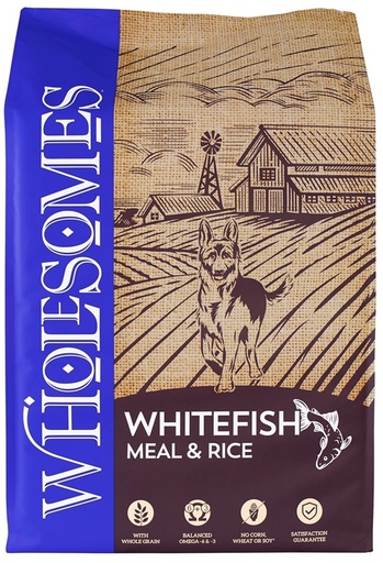 WHOLESOMES WHITE FISH MEAL & RICE 18.14 KG