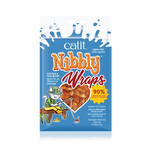 [44483] CATIT NIBBLY WRAPS CHICKEN AND FISH 30 GRS