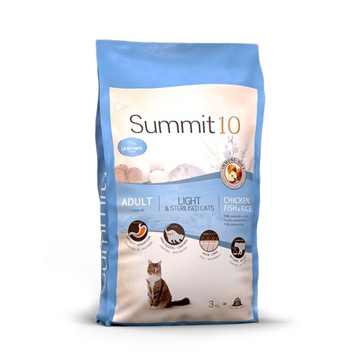 CONCENTRADO PARA GATO SUMMIT 10 LIFE STAGES LIGHT AND STERILISED