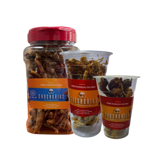 CHUCHORIAS PARA PERRO DE PATAS Y CUELLO DE POLLO 
