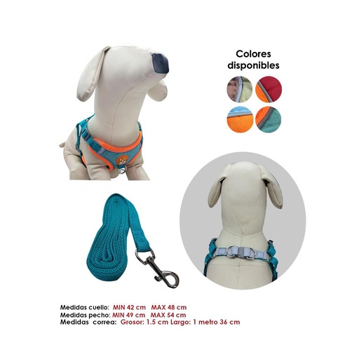 [BL-867-M] ARNES PARA PERRO CON CORREA MEDIANO