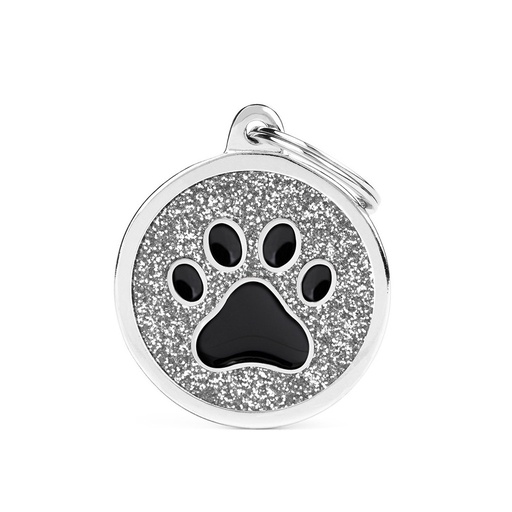 MY FAMILY TAG BIG GLITTER WHITE PAW