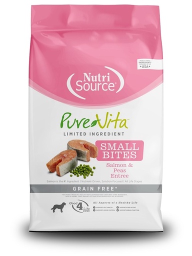 CONCENTRADO PARA PERRO NUTRISOURCE SMALL BITES PURE VITA SALMON AND PEAS