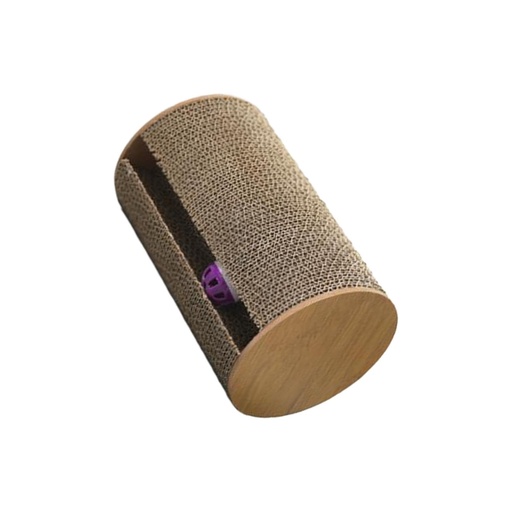 [24118-4] RASCADOR PARA GATO TIPO CILINDRO CON JUGUETE INTERACTIVO