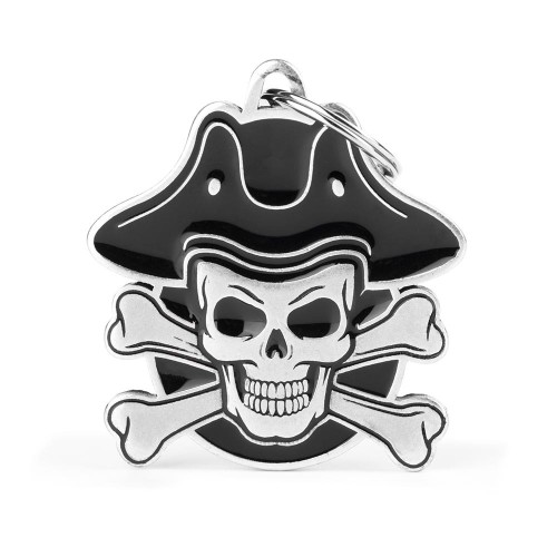 [BHSKULL01] MY FAMILY TAG CHARM SKULL PIRATA