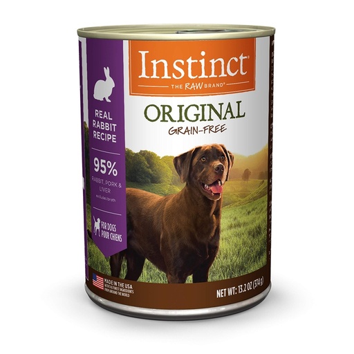 [60750] INSTINCT ORIGINAL GRAIN - FREE RABBIT CANNED DOG 13.2OZ