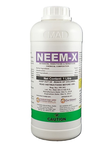 INSECTICIDA BOTANICO NEEM-X x 1 LITRO