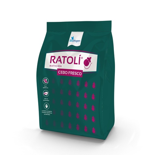 RODENTICIDA CEBO PARA RATAS RATOLI