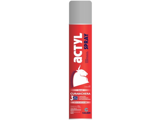 CURABICHERA PARA GUSANO BARRENADOR ACTYL SPRAY PLATA 320 GRS
