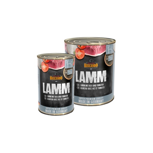 ALIMENTO HUMEDO PARA PERRO BELCANDO CORDERO CON ARROZ Y TOMATE 