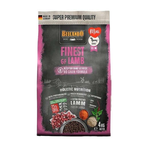 CONCENTRADO PARA PERRO BELCANDO FINEST GRAIN FREE LAMB 