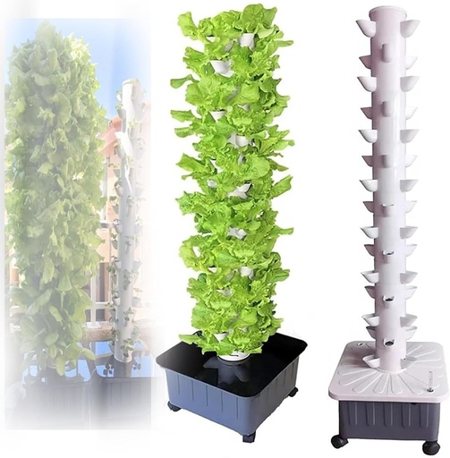 [KGFP7002] KIT HIDROPONICO COMPLETO VERTICAL 8 NIVELES DELGADO