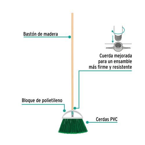 [57052] ESCOBA GRANDE DE ABANICO KLINTEK