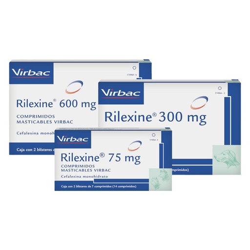 RILEXINE CEFALEXINA TABLETAS PALATABLES x 14 UNIDADES