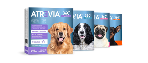TABLETA MASTICABLE ANTIPULGAS PARA PERRO ATREVIA 360 x 1 UNIDAD