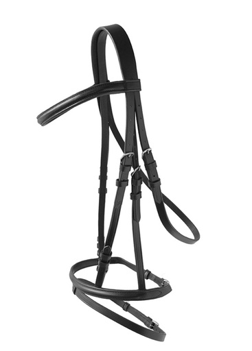 [06866006411] CABEZADA INGLESA HH ALOMADA NEW CON CIERRABOCAS RIENDAS LONA:NEGRO:FULL