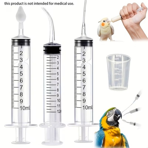 JERINGA PARA ALIMENTAR AVES KIT DE 6 PIEZAS