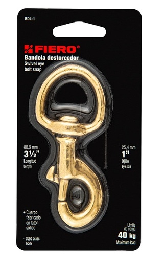 [44047] BANDOLA DESTORCEDOR FIERO LATON 3 1/2" 1" 40KG