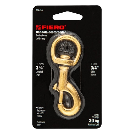 [44046] BANDOLA DESTORCEDOR FIERO LATON 3 3//"-3/4"-30KG