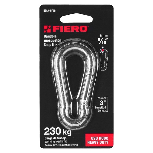 [44039] BANDOLA MOSQUETON FIERO 3"-230KG-5/16"