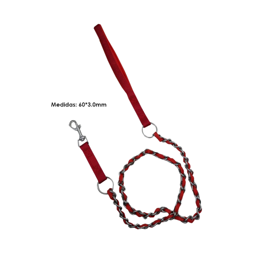 CADENA CON LISTON PARA PERRO VARIOS COLORES