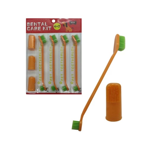 [90403009] CEPILLO DE DIENTES PARA MASCOTAS 7 PIEZAS
