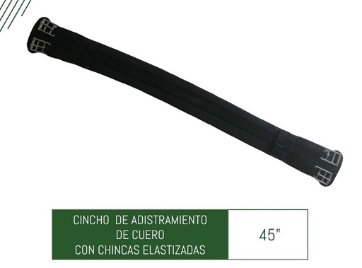 [HI-210-6] CINCHAS DE ADISTRAMIENTO DE CUERO CON ELASTICO 45"