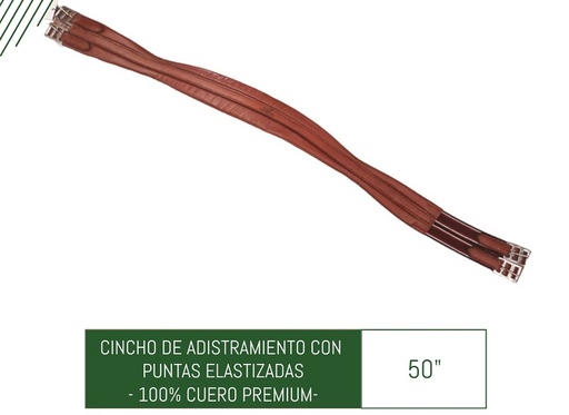 [HI-210-10] CINCHAS DE ADISTRAMIENTO DE CUERO CON ELASTICO 50"