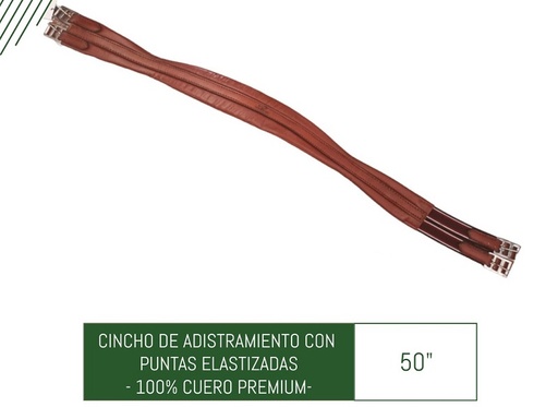 [HI-210-10] CINCHAS DE ADISTRAMIENTO DE CUERO CON ELASTICO 50"