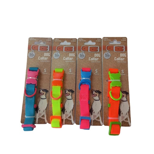 COLLAR AJUSTABLE PARA MASCOTA VARIOS COLORES "BONITA PET"