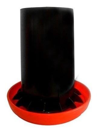 [0597] COMEDERO PARA POLLO DE TOLVA NEGRO CON NARANJA DE 10 KG
