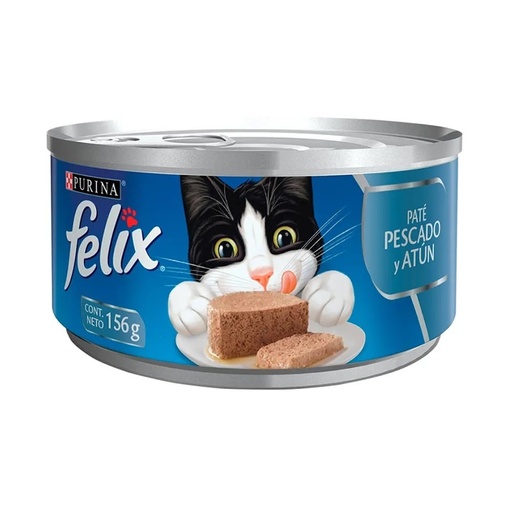 [12604017] ALIMENTO HUMEDO PARA GATO LATA FELIX PATE DE PESCADO Y ATUN 156G.