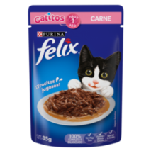 [12592615] ALIMENTO HUMEDO PARA GATO FELIX POUCH GATITOS CARNE EN SALSA 85 GR