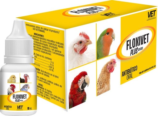 [VET060201] FLOXIVET PLUS ANTIBIOTICO PARA AVES GOTERO 10 ML