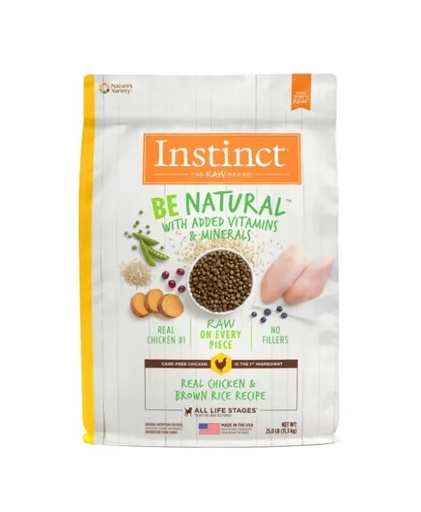 [65282] CONCENTRADO PARA PERRO INSTINCT BE NATURAL CHICKEN AND BROWN RICE 25LB
