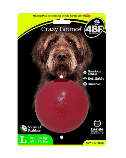 JUGUETE PARA PERRO 4BF NATURAL RUBBER CRAZY BOUNCE