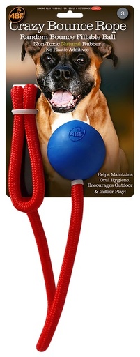 JUGUETE PARA PERRO 4BF NATURAL RUBBER CRAZY BOUNCE ROPE