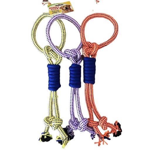 [60376] JUGUETE PARA PERRO DE CUERDA ARO, VARIOS COLORES PUPPY LOVE